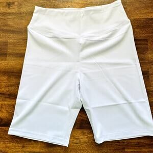 Runhit Spandex Shorts Compression Biker Womens Medium White 8" 80% Polyester